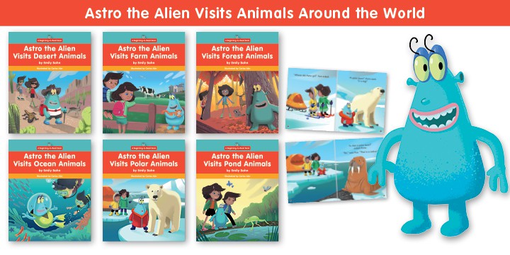 A Complete Set: Astro the Alien Visits Animals Around the World (6 books)